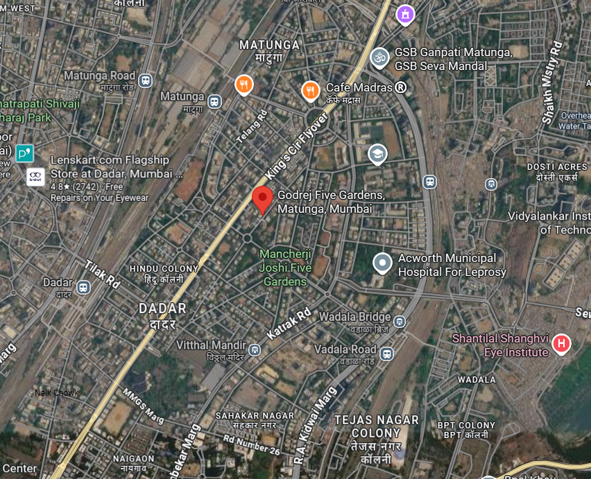 Godrej Five Gardens Location Map